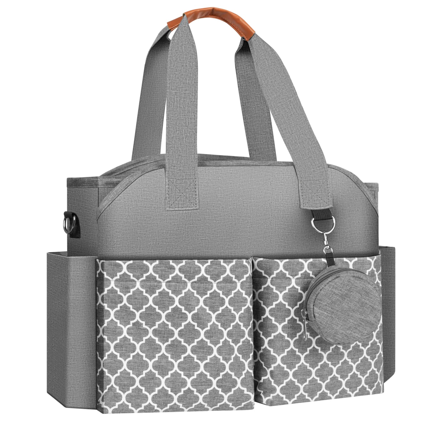 🔥New BOSKE Diaper Bag Tote | Large Baby Changing Bag for Mom | Shoulder Mommy Bag with Pacifier Holder Case and Changing Pad | Baby Multi-Functional Travel Tote Diaper Bag