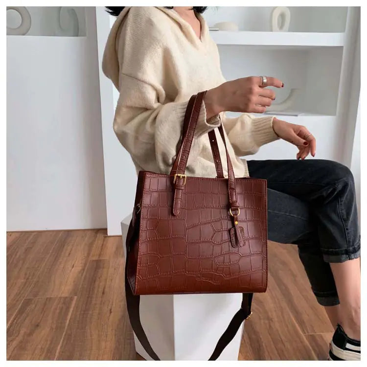 Fashionable Stone Pattern Tote Bag for Women