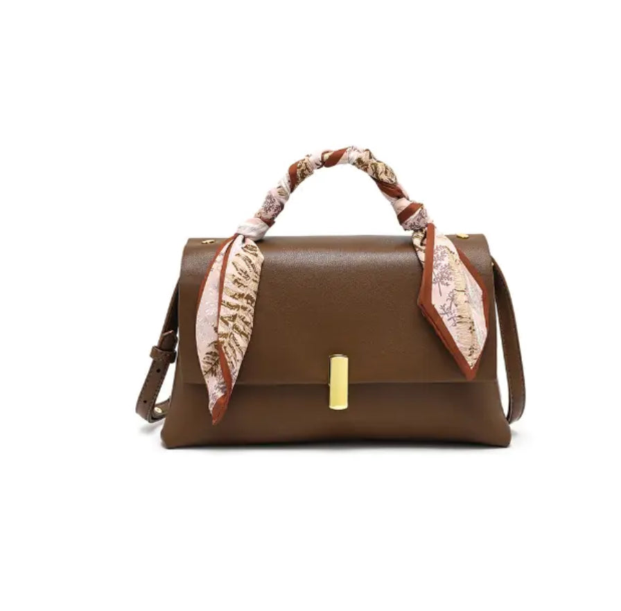 🔥 2025 New released Fashionable Women's Shoulder Bag with Scarf Detail