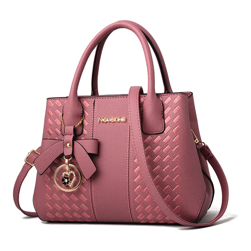🔥 New 2025 Embroidered Bow Handbag - Casual Shoulder Tote Bag