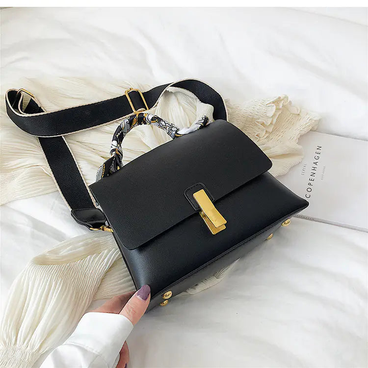 🔥 2025 New released Fashionable Women's Shoulder Bag with Scarf Detail