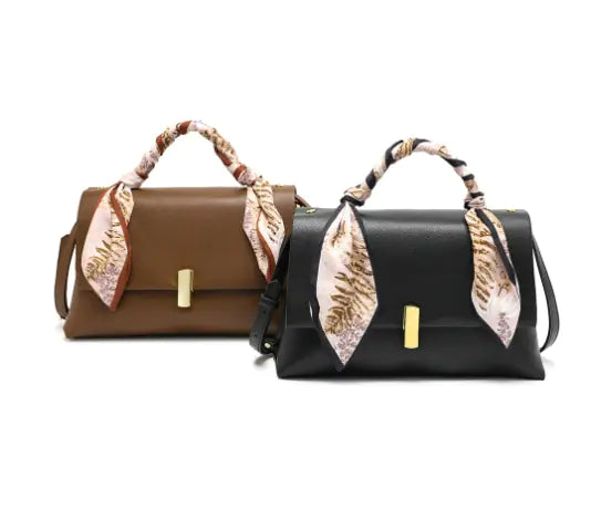 🔥 2025 New released Fashionable Women's Shoulder Bag with Scarf Detail