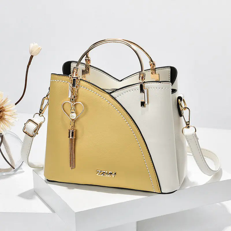 🔥 New 2025 Luxury Fashionable Large-Capacity Color Contrast Shoulder Bag