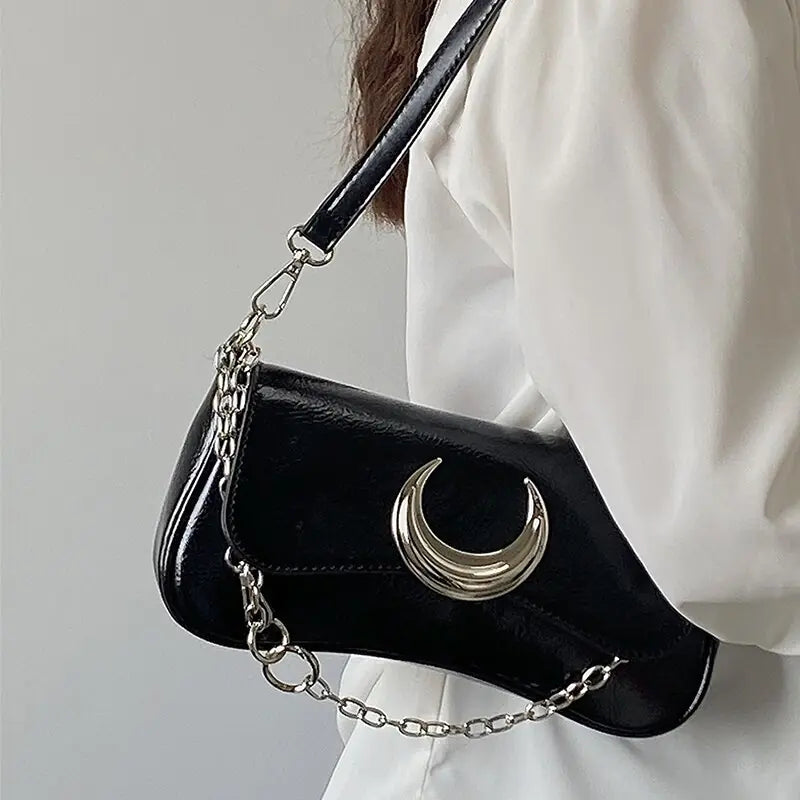 🔥 New released best Niche Women's Moon Lock Underarm Shoulder Bag Tote