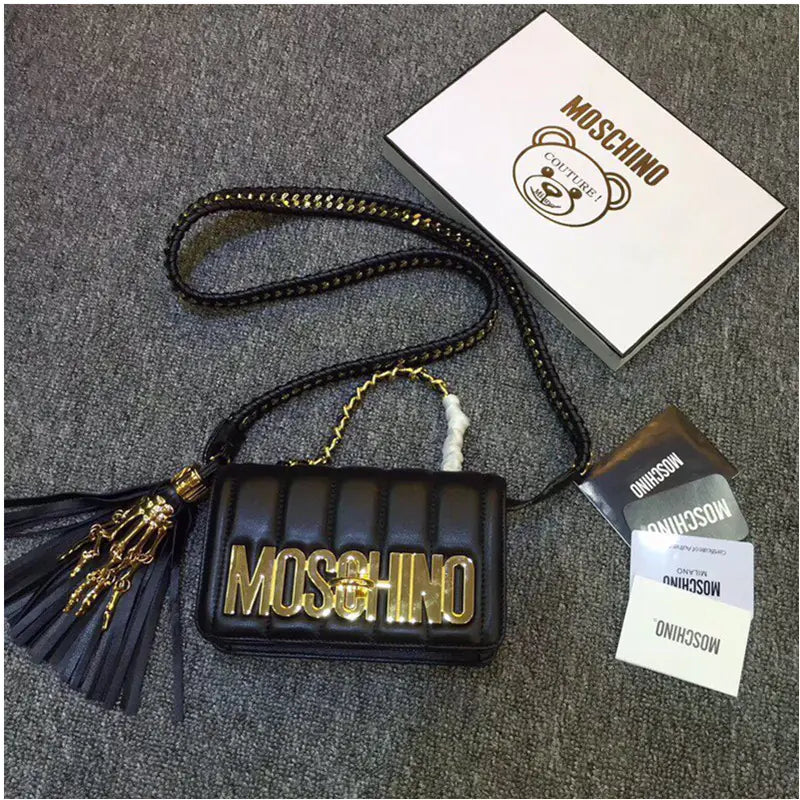 🔥 New arrived MOSCHINO Chain Shoulder Crossbody Tote Bag