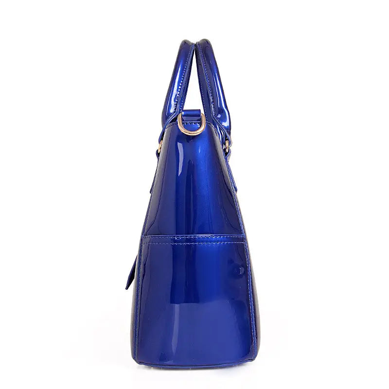 🔥 2025 New Released Glossy Patent Leather Bag Set with Tote, Clutch, Purse