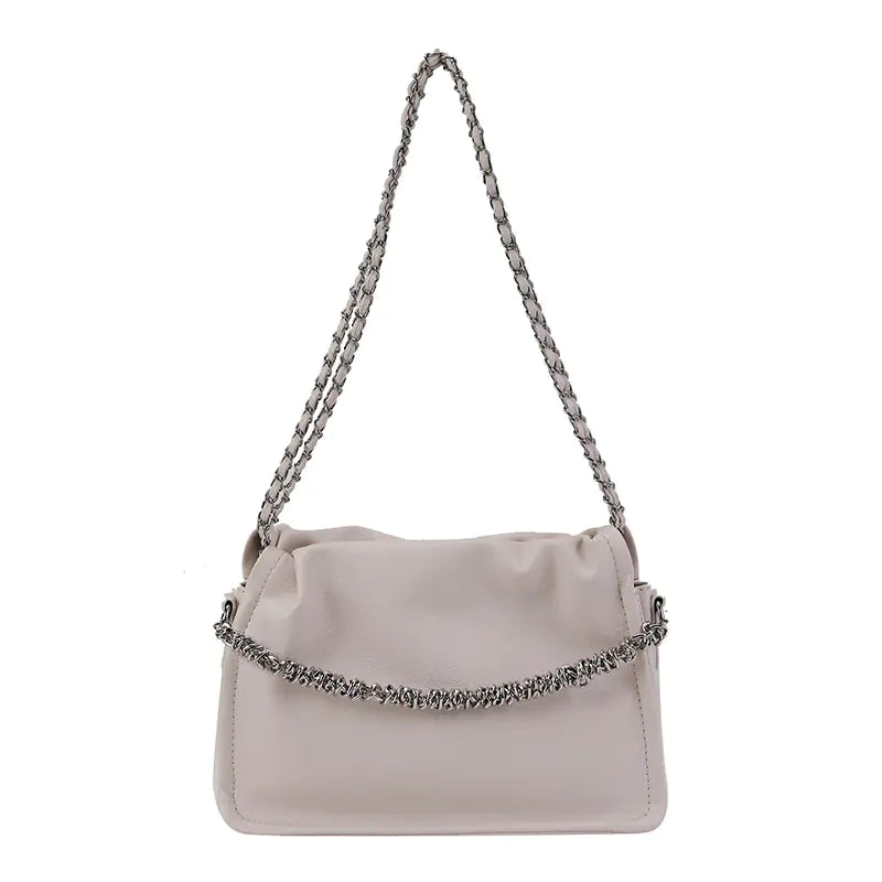 🔥 2025 Fashionable Women's Shoulder Bag with Chain and Texture