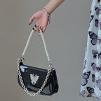 Butterfly Pearl Patent Leather Women's Shoulder Bag tioandtiashop