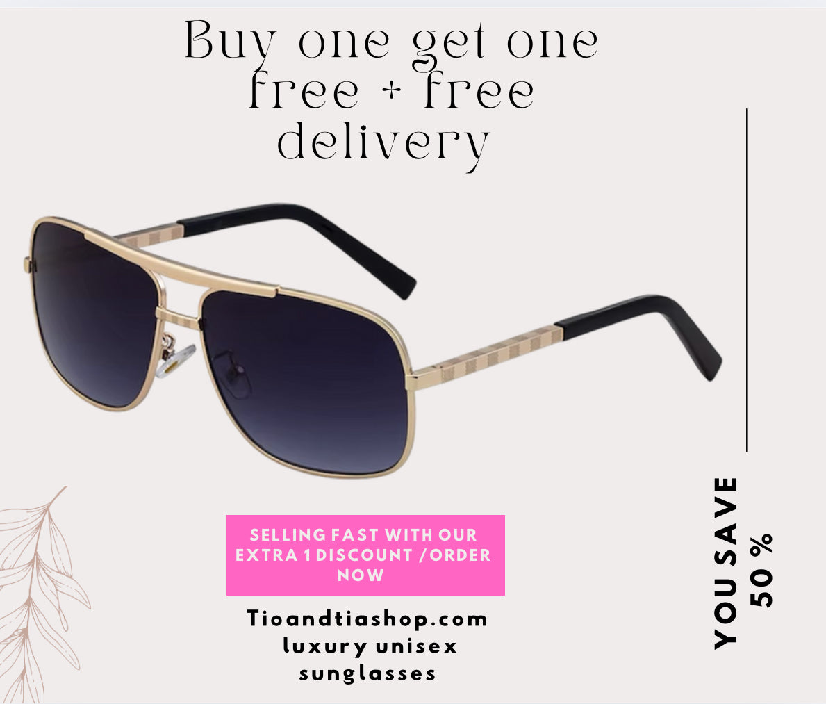 🔥 New 2026 Fashion Designer Metal Double Bridge
Square Frame UV400 Shades, SunGlasses for men and women eye shade