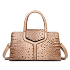 Faux Crocodile Leather Messenger Bag tioandtiashop