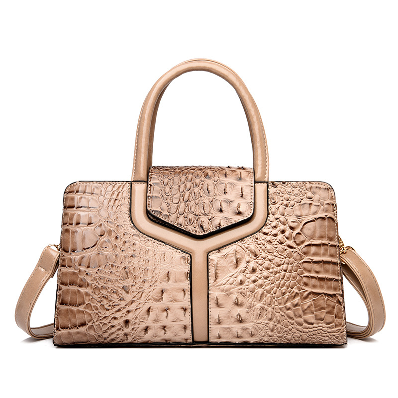 Faux Crocodile Leather Messenger Bag tioandtiashop