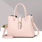 New Lightweight Pure Color Shoulder Women's Bag Casual Versatile Tote Handbag European and American Retro tioandtiashop