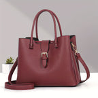 New Lightweight Pure Color Shoulder Women's Bag Casual Versatile Tote Handbag European and American Retro tioandtiashop