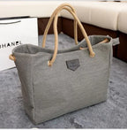 New released Canvas Tote Bag, Large Capacity Handheld Bag tioandtiashop