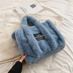 New Released Rare Faux Fur Women's Tote Bag, Winter and summer Trend Handbag tioandtiashop