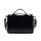 Fashionable Suede Motorcycle style Tote Bag with Studs tioandtiashop