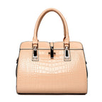 Crocodile Pattern Patent Leather Handbag tioandtiashop