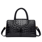 Faux Crocodile Leather Messenger Bag tioandtiashop