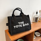 Tia Women's Letter Tote Bag - Large Capacity Canvas Bag tioandtiashop