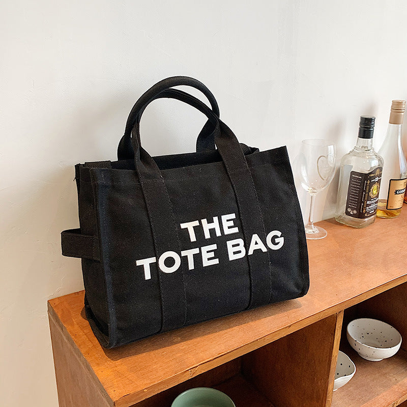 Tia Women's Letter Tote Bag - Large Capacity Canvas Bag tioandtiashop