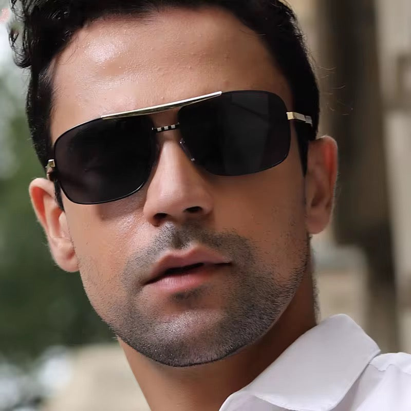 🔥 New 2026 Fashion Designer Metal Double Bridge
Square Frame UV400 Shades, SunGlasses for men and women eye shade