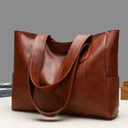 New pre-published Women's Large Capacity Tote Bag, Soft Leather tioandtiashop