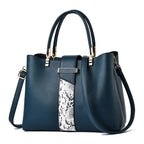 New Luxury Snake Grain Leather Women's Tote and Crossbody Bag tioandtiashop