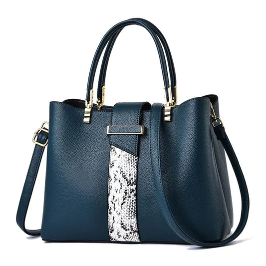 New 👜 2025 Luxury Snake Grain Leather Women's Tote & Crossbody Bag