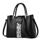 New Luxury Snake Grain Leather Women's Tote and Crossbody Bag tioandtiashop