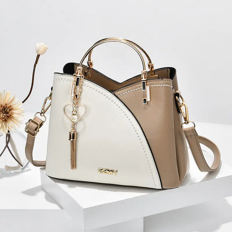 🔥 New 2025 Luxury Fashionable Large-Capacity Color Contrast Shoulder Bag