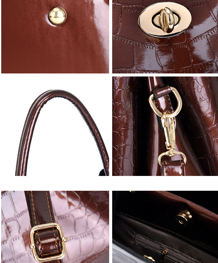 Chic New Women's Shoulder Handbag in Patent Leather tioandtiashop