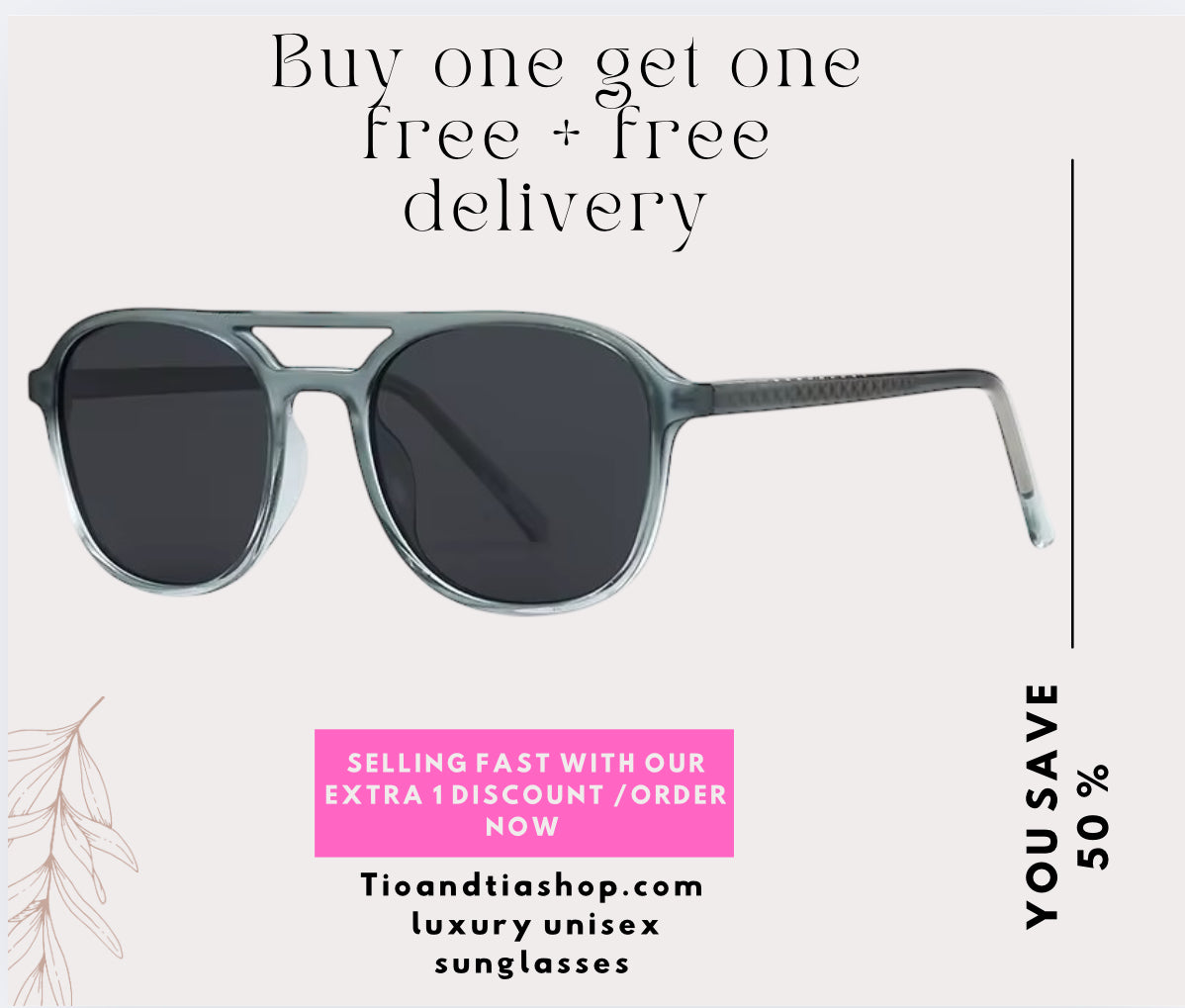 🔥 Get Our 2026 New Retro Polarized Sunglasses for men and women (Unisex) 10050
Charm Square UV400 Sunglasses (perfect unisex sized)