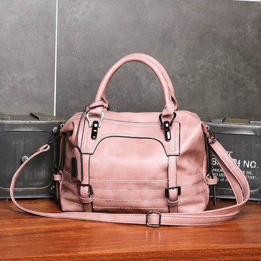 New Women's Oil Wax Leather Tote Bag - Fashion & Style