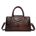 Faux Crocodile Leather Messenger Bag tioandtiashop