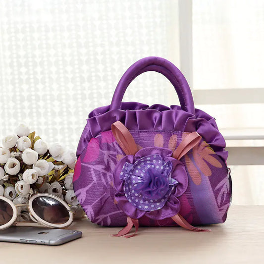 Women’s Floral Mini Clutch Bag with Key Coin Purse