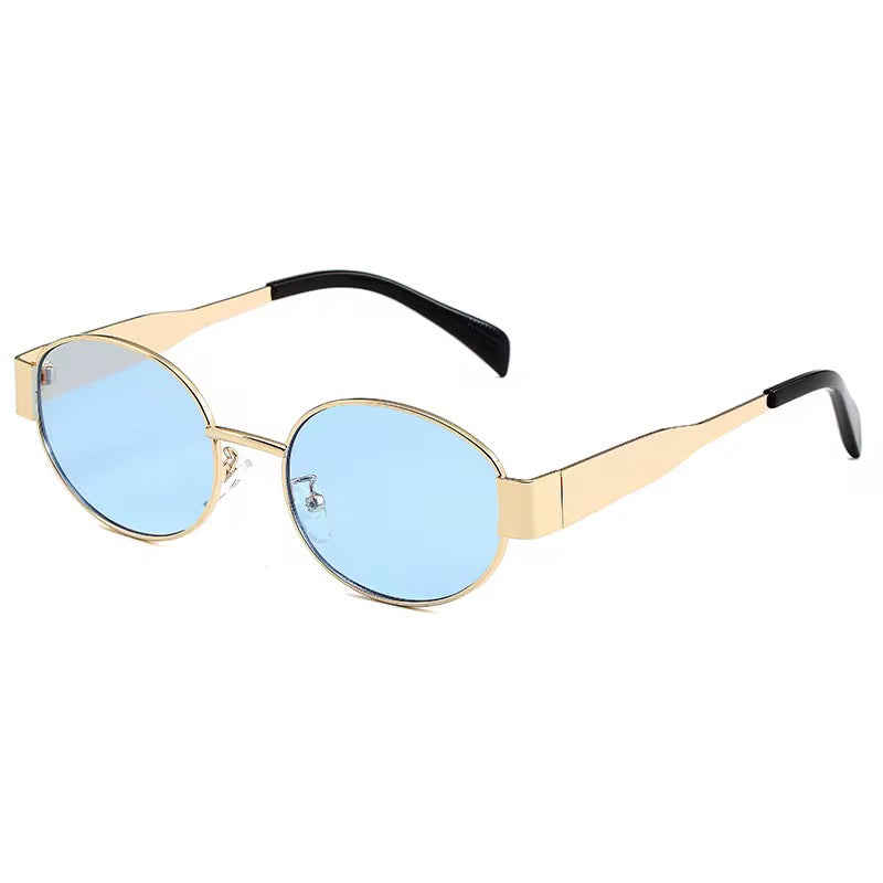 🔥 Hot Selling Fashion Vintage Gold Oval Metal Frame Sun Glasses for Men & Women, tio&tia Custom
Designer Brand Sunglasses