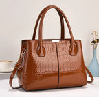 New Fashion Women's Crocodile Tote Shoulder Bag tioandtiashop