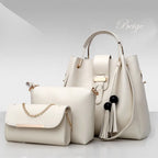 New Released Women's Bucket Bag Set, Trendy Tote Crossbody, 3 Pieces tioandtiashop