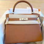 New Kelly Tote Bag in Togo Leather for Women tioandtiashop