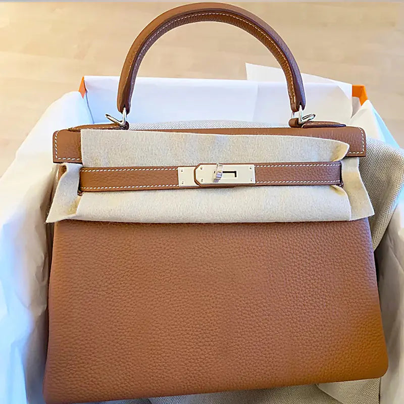 🔥 2026 New Kelly Tote Bag in Togo Leather for Women