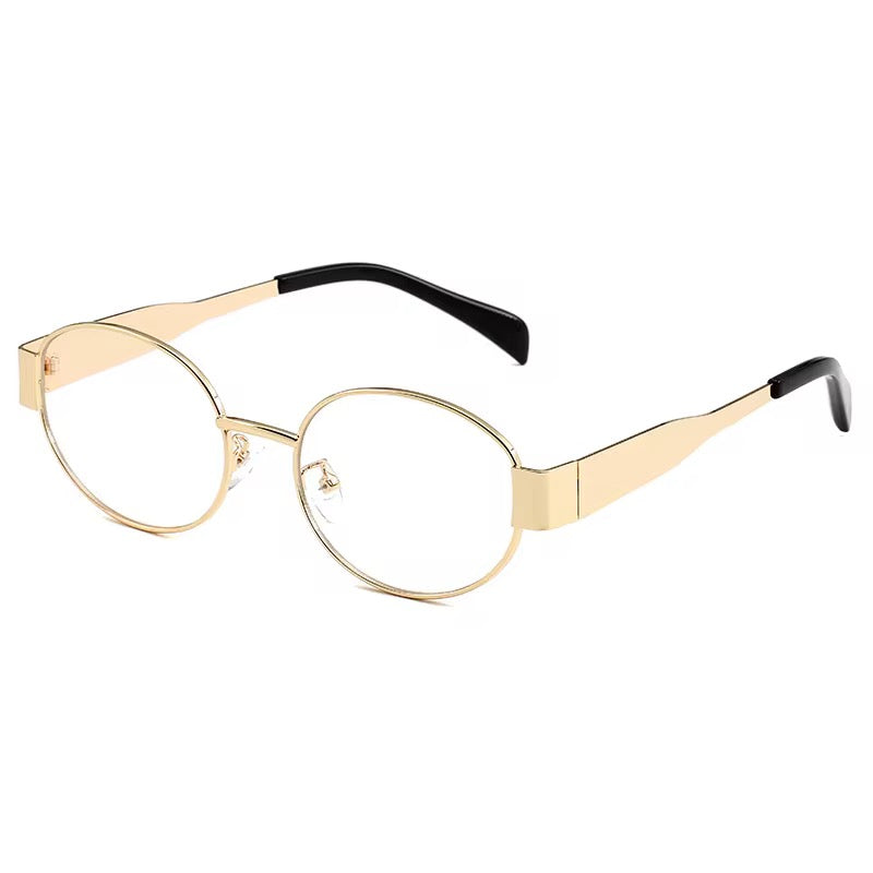 🔥 Hot Selling Fashion Vintage Gold Oval Metal Frame Sun Glasses for Men & Women, tio&tia Custom
Designer Brand Sunglasses