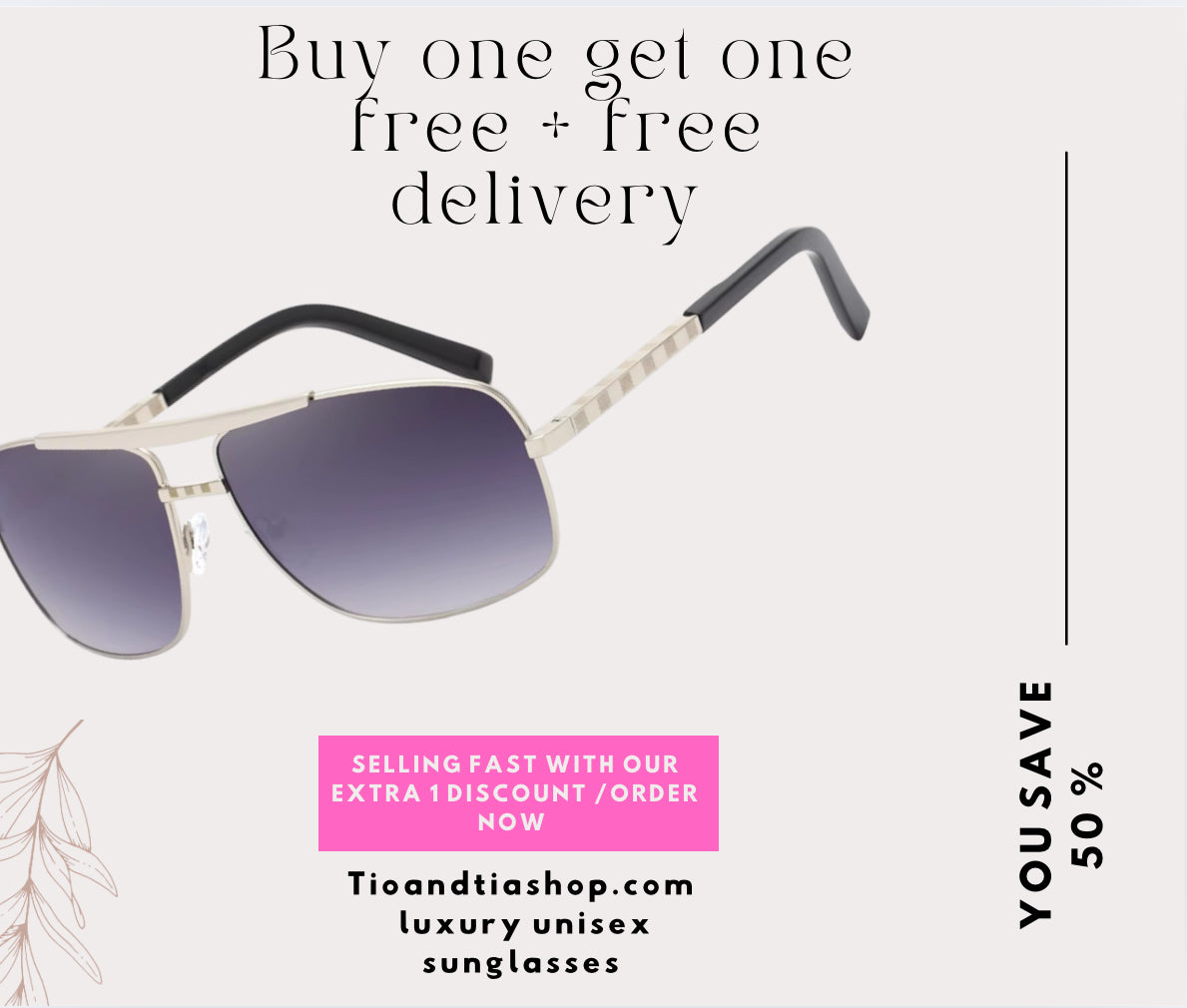 🔥 New 2026 Fashion Designer Metal Double Bridge
Square Frame UV400 Shades, SunGlasses for men and women eye shade