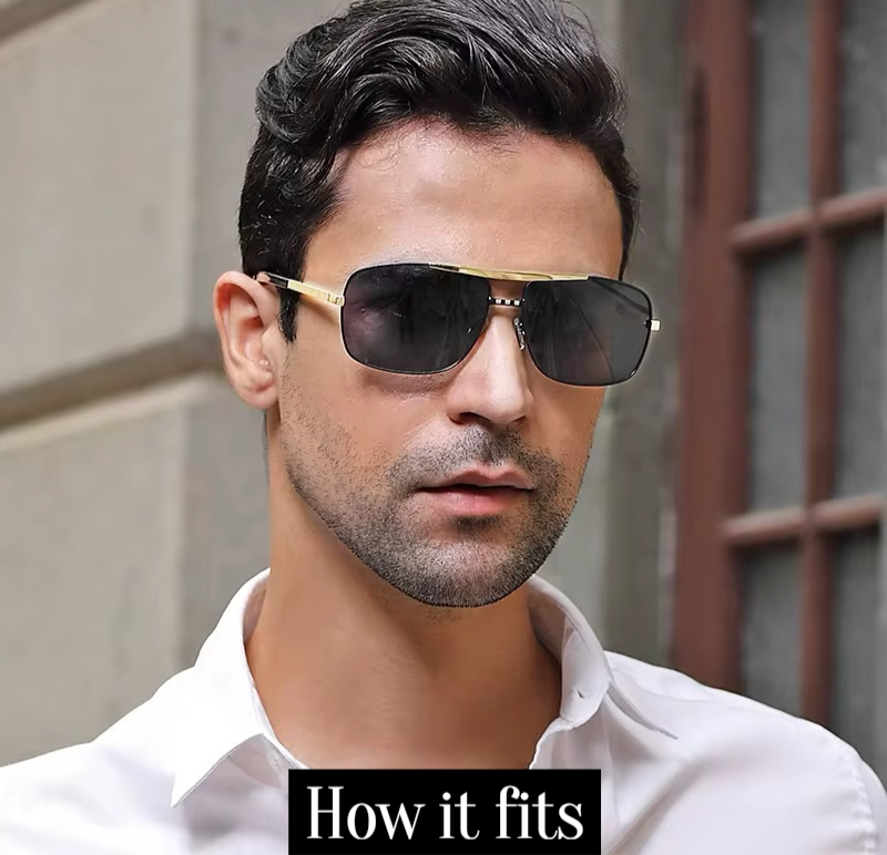 🔥 New 2026 Fashion Designer Metal Double Bridge
Square Frame UV400 Shades, SunGlasses for men and women eye shade