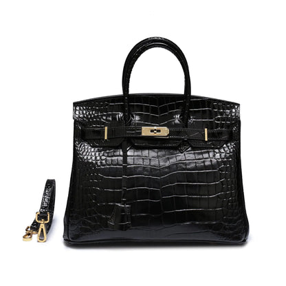 🔥 New 2025 Genuine Leather Crocodile Pattern Shoulder Tote Bag