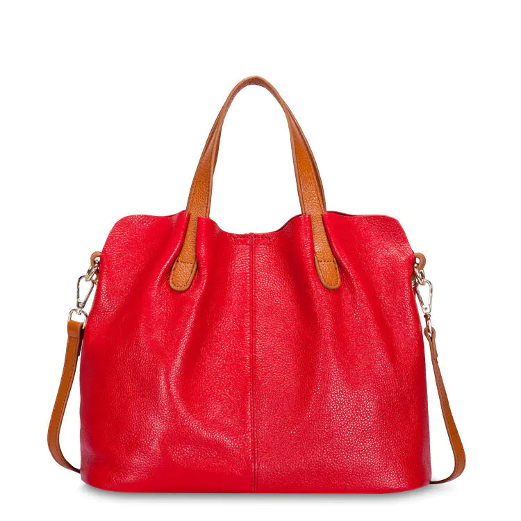 👜 Genuine Leather Women's Shoulder Crossbody Tote Bag