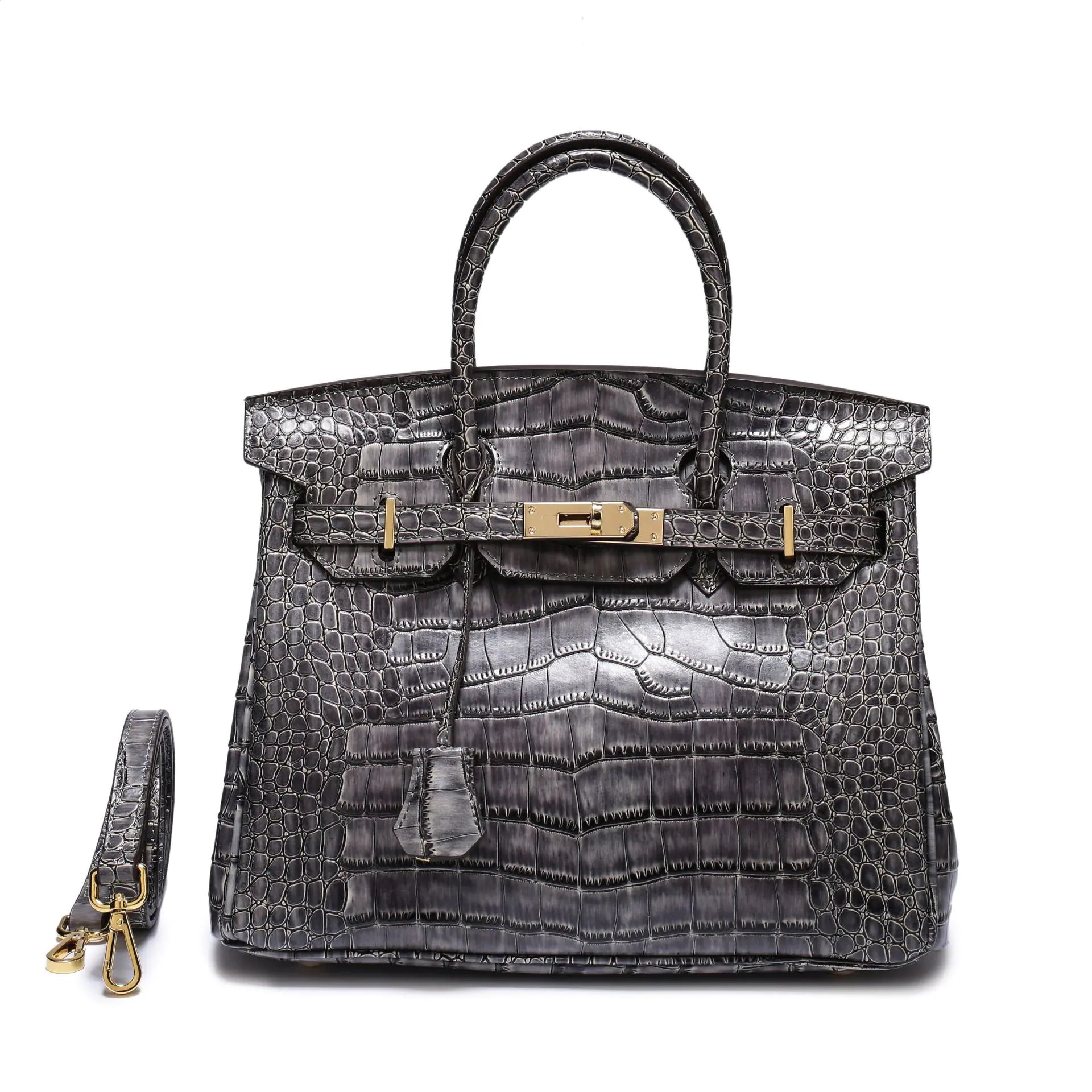 🔥 New 2026 Genuine Leather Crocodile Pattern Shoulder Tote Bag