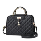 New Fashionable Women's PU Leather Quilted Shoulder Bag tioandtiashop