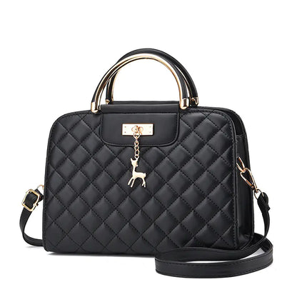 New Fashionable Women's PU Leather Quilted Shoulder Bag