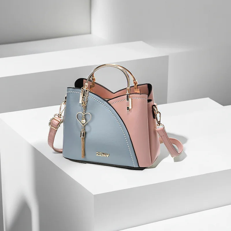 🔥 New 2025 Luxury Fashionable Large-Capacity Color Contrast Shoulder Bag