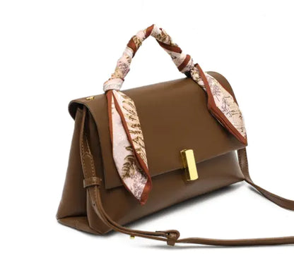 🔥 2025 New released Fashionable Women's Shoulder Bag with Scarf Detail